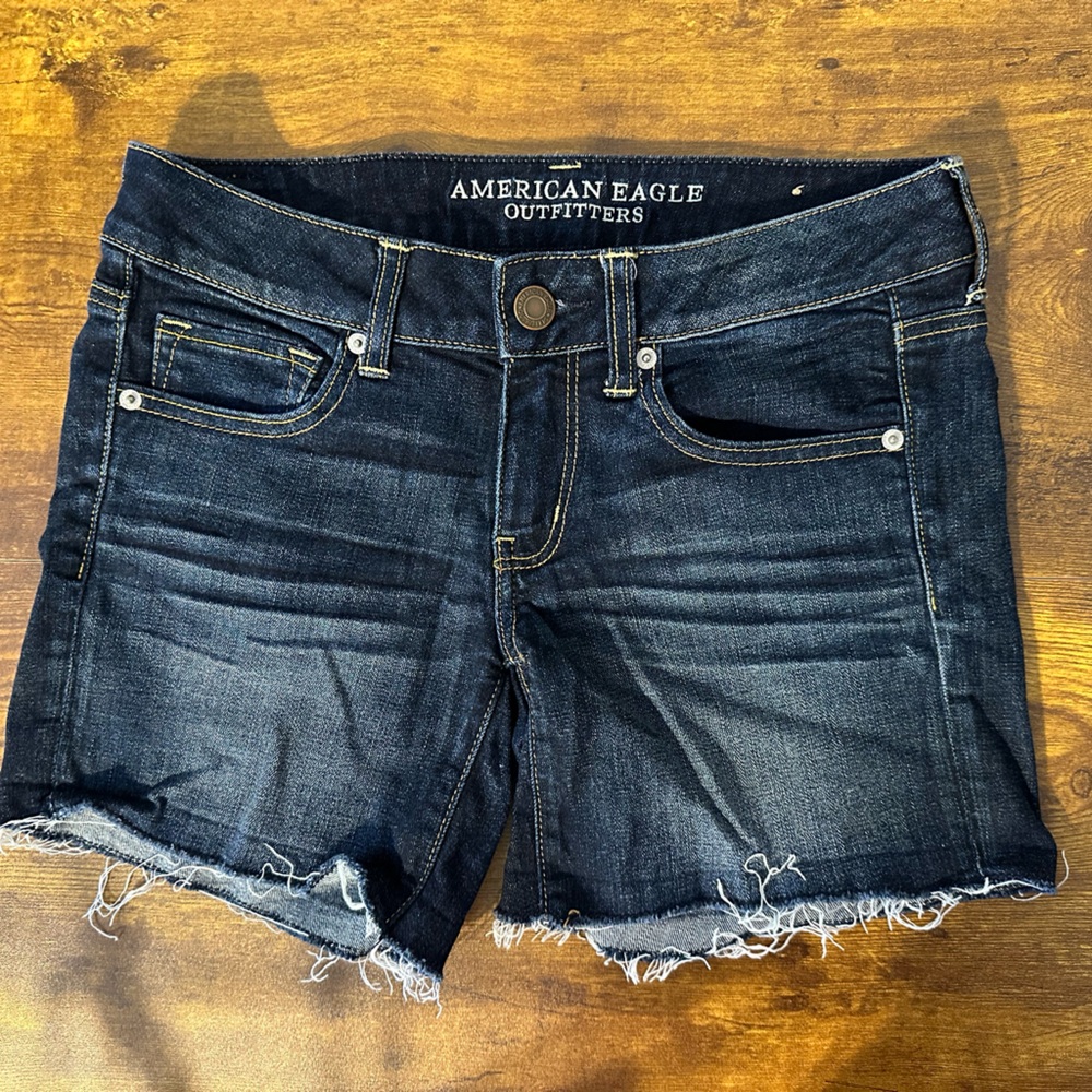American Eagle Outfitters Dark Blue Denim Shorts